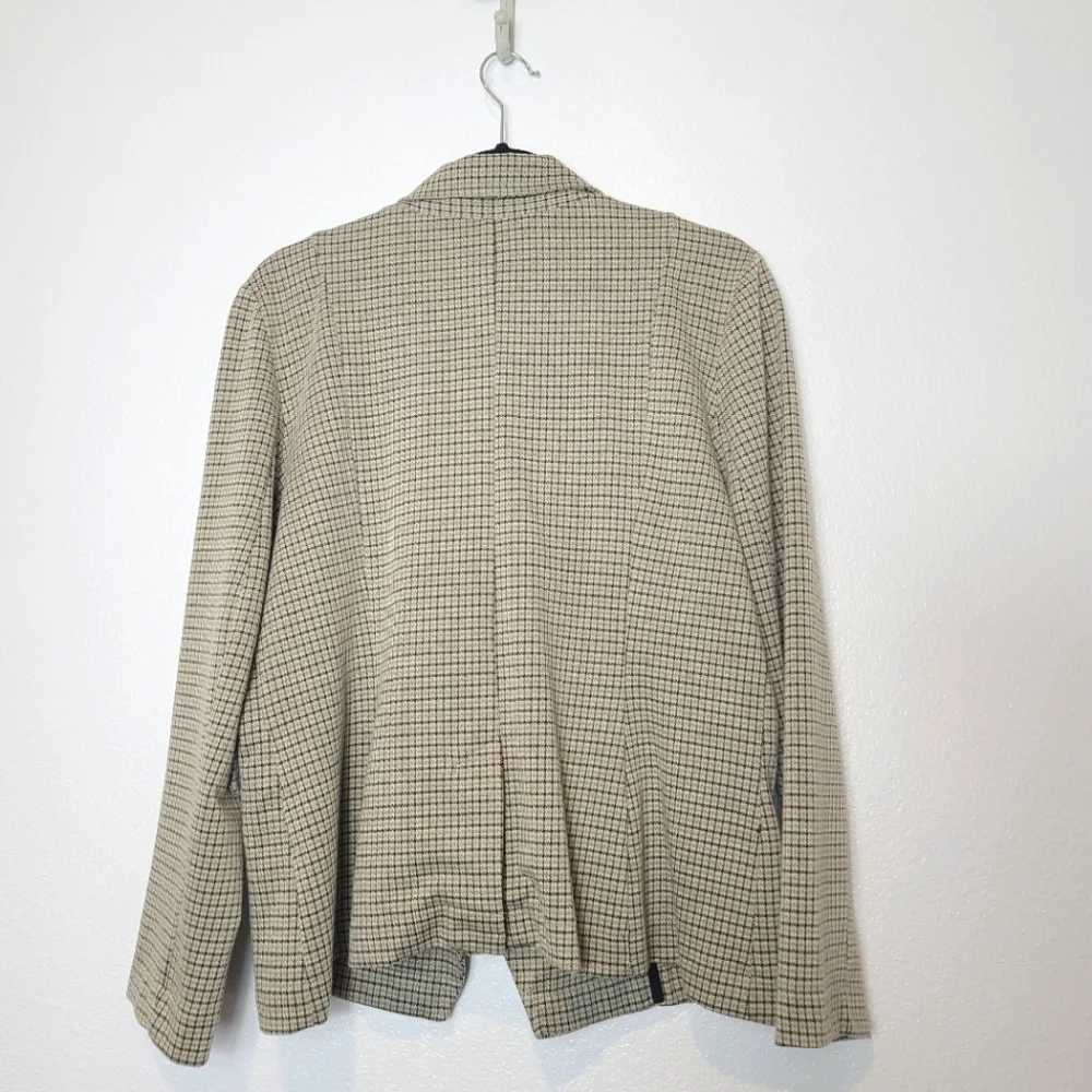 Anthropologie Maeve Houndstooth Stretch Knit Collegiate Blazer Jacket - Picture 8 of 8